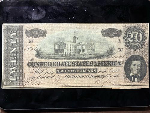 1864 confederate dollar - 20,