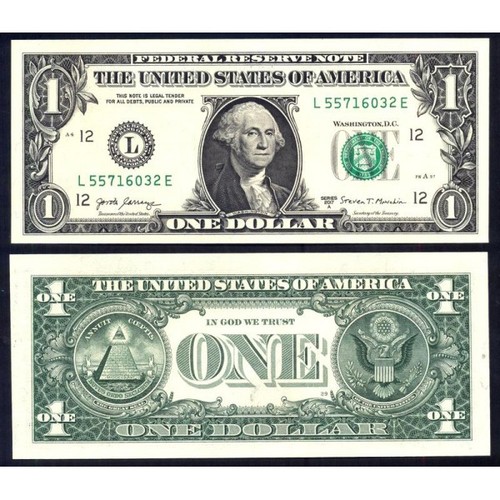 Usa dollar 2017a letter - 1, l