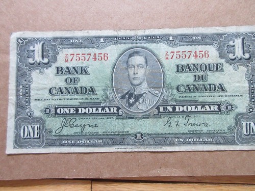 1937 bank canada one dollar - 1937,
