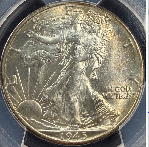 1945 50c walking liberty - walking,