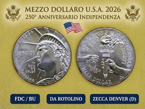 Mezzo dollaro 2026 usa 250 - mezzo,