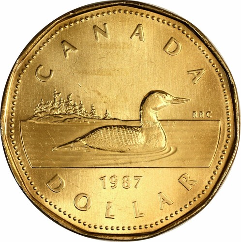 1987 canada first loonie unc - 1987,