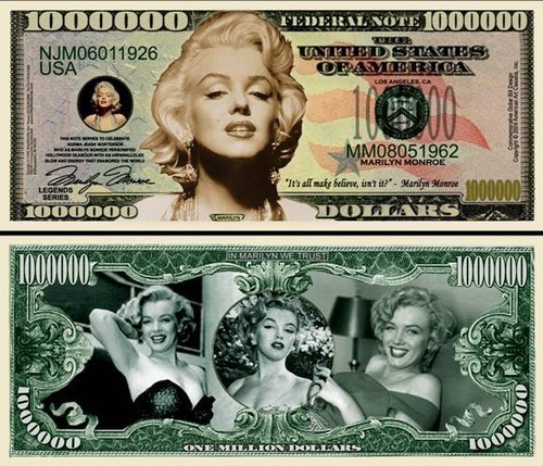Billet marilyn monroe - monroe, million