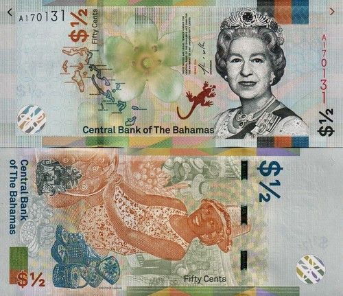 Bahamas dollar - ½,
